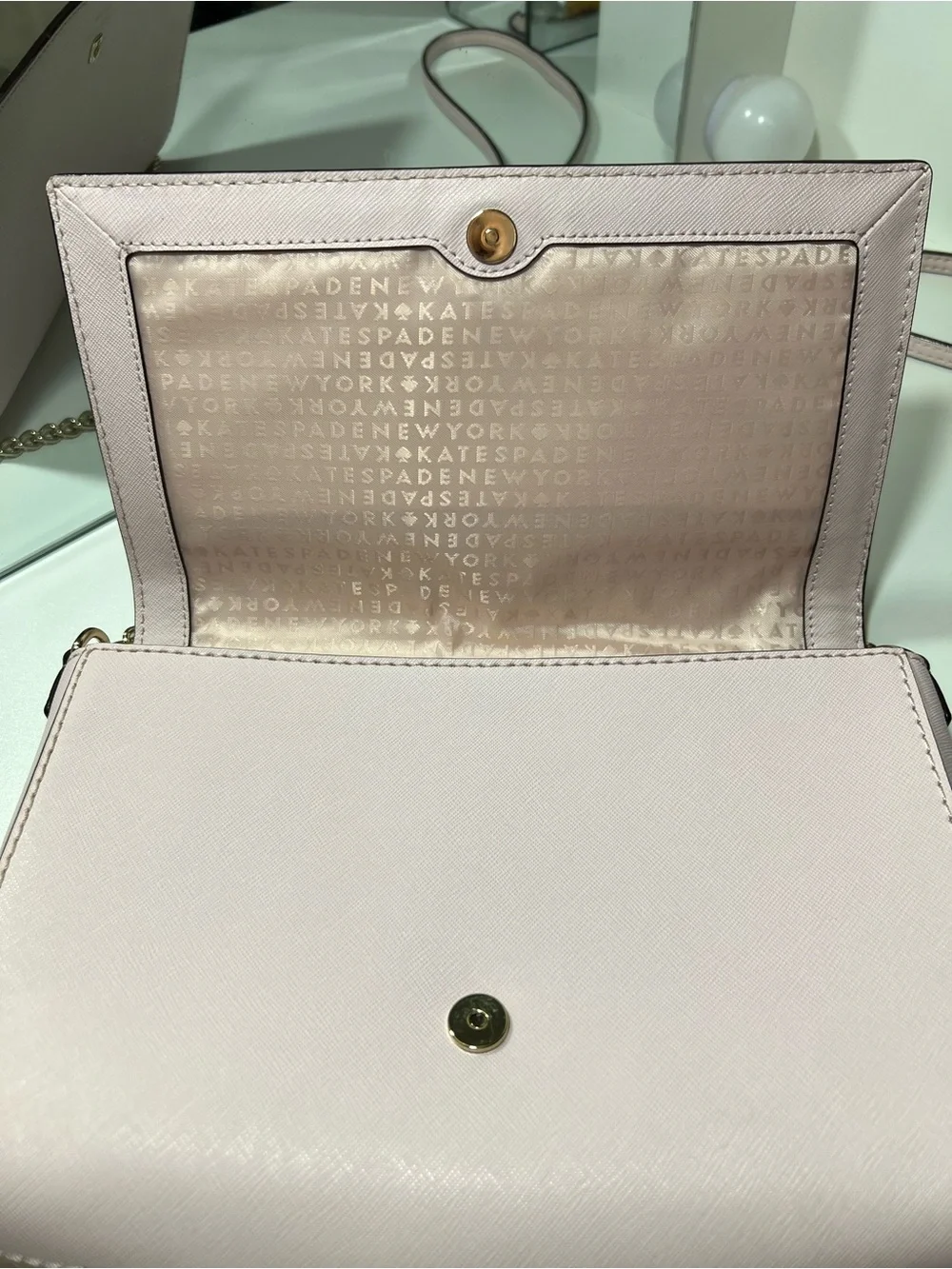 Kate Spade Charlotte Street Alek Flap Crossbody Blush Pink Leather